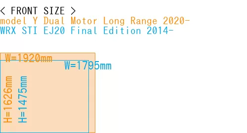#model Y Dual Motor Long Range 2020- + WRX STI EJ20 Final Edition 2014-